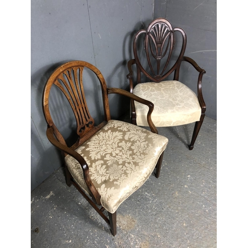 324 - Two early Victorian mahogany carver chairs