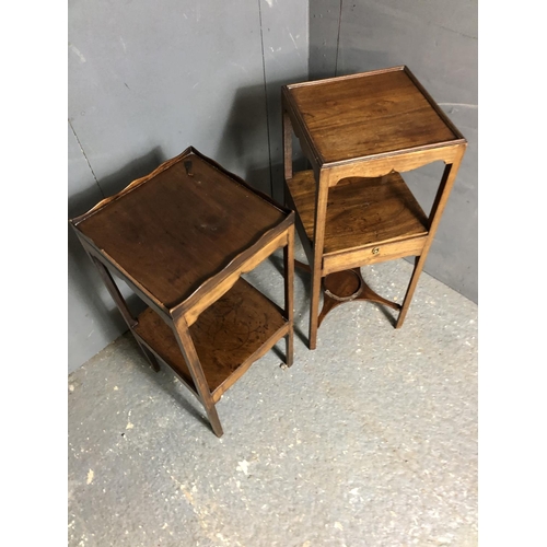 326 - Two Victorian mahogany occasional tables of square form (both AF)