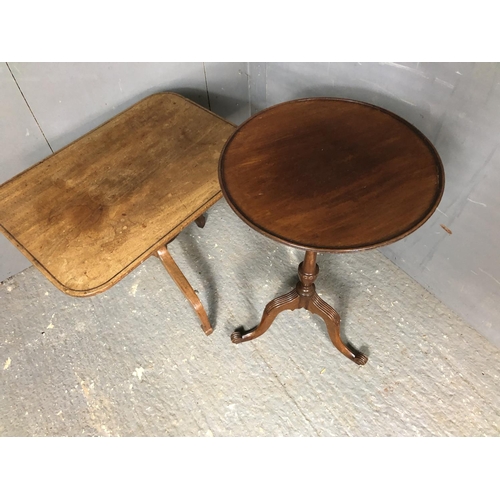 329 - Two Georgian occasional tables on tripod legs