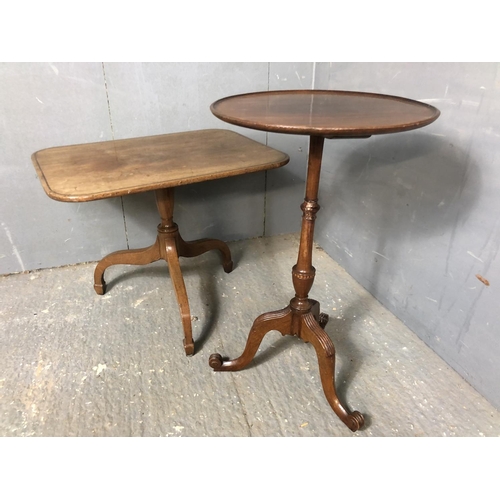 329 - Two Georgian occasional tables on tripod legs