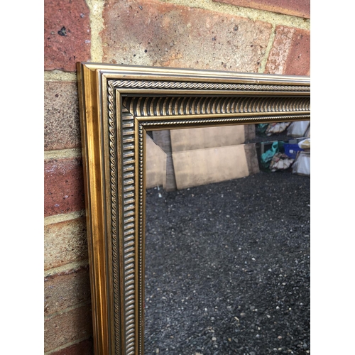 33 - A large modern gold gilt framed mirror 100x133