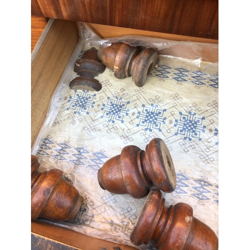 36 - A large Victorian mahogany scotch chest of six drawers (plinth & feet detached) 130x61x129