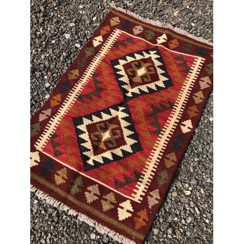 376 - A Maiman Kilim rug 90x60