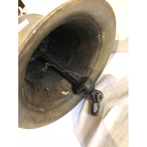 400 - A heavy antique brass bell