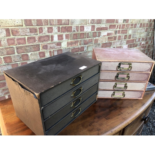 41 - Two vintage flights of drawers