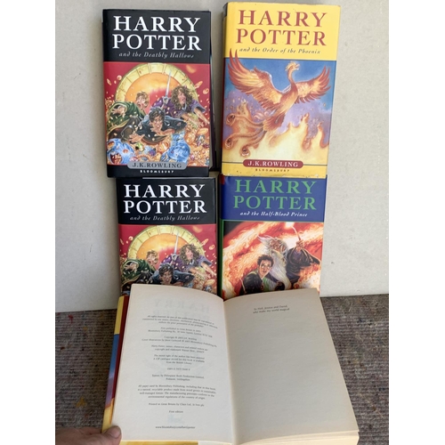 428 - Five Harry Potter first edition hardbacks