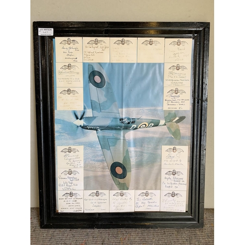 437 - Second World War signed RAF squadron picture