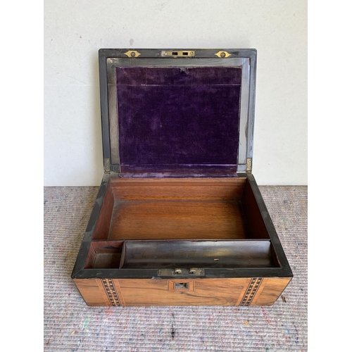 441 - Victorian inlaid writing box