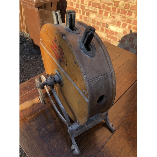 51 - A patent hand powered knife sharpener