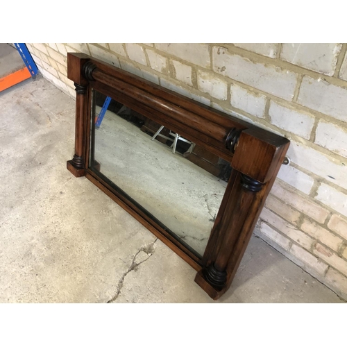 71 - A rectangular Victorian  mahogany mirror