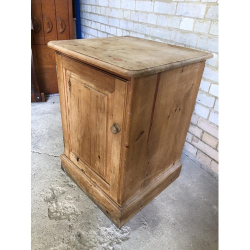 83 - A solid pine single door cupboard 54x53x77