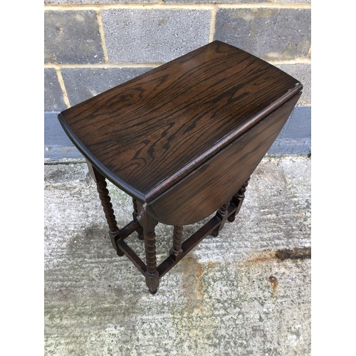 97 - A small oak barley Twist gateleg  occasional table