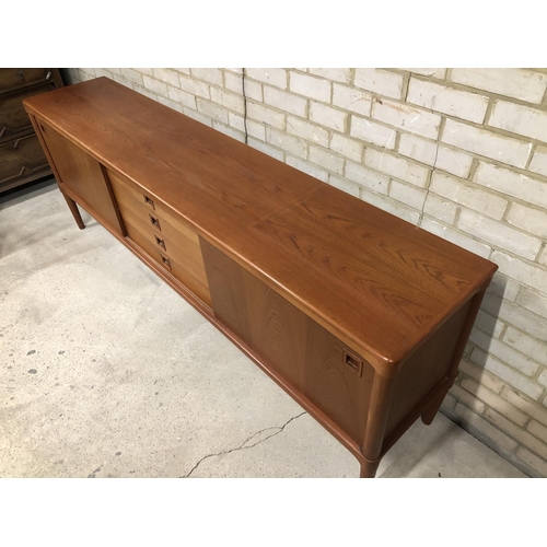 11 - A mid century Danish teak sideboard designed by H W Klein for Bramin 223x45x80