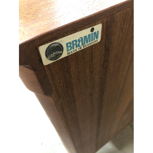 11 - A mid century Danish teak sideboard designed by H W Klein for Bramin 223x45x80