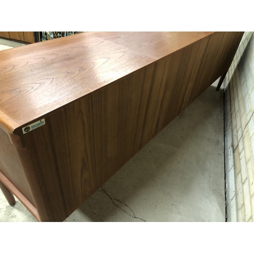 11 - A mid century Danish teak sideboard designed by H W Klein for Bramin 223x45x80