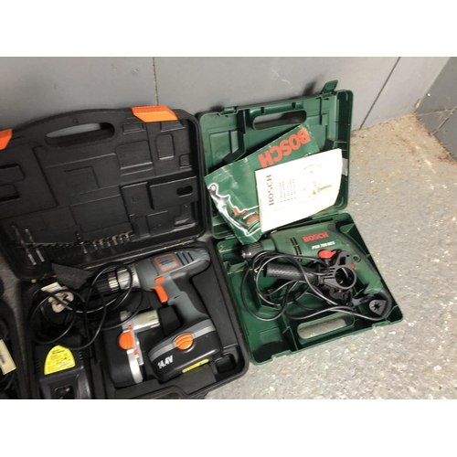 33 - A Bosch drill, cordless drill and a xtreme jigsaw