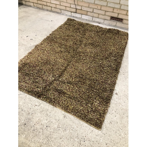 51 - A modern brown / green rug 180x120