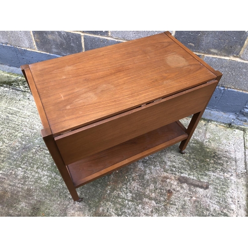 48 - A 1960s teak drop leaf tea trolley