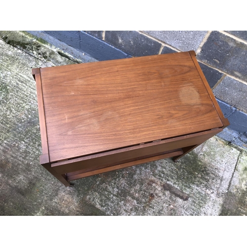 48 - A 1960s teak drop leaf tea trolley