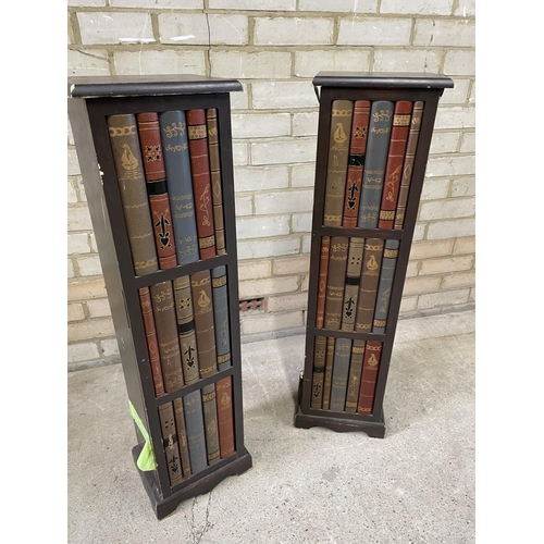 104 - Two book effect cd racks filled with a cd collection