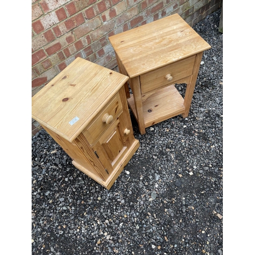 118 - Two solid pine bedsides