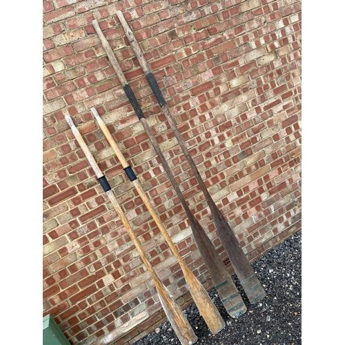 149 - Two pairs of vintage rowing oars