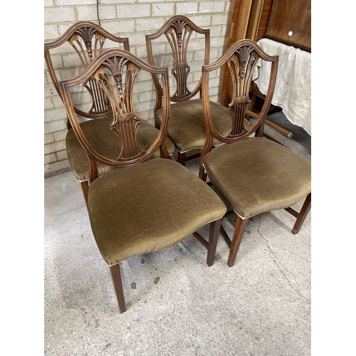 169 - A set of four Mahogany reproduction dining chairs