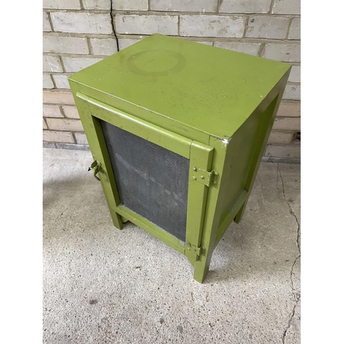 170 - A green painted meat safe