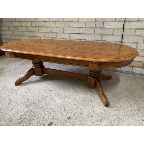 176 - A French style oak coffee table