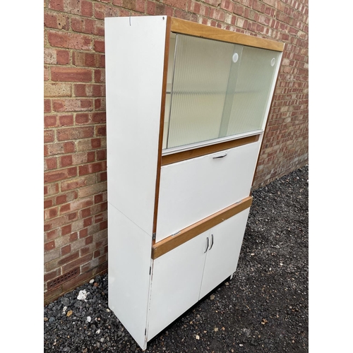 192 - A 1950's white painted kitchen cupboard