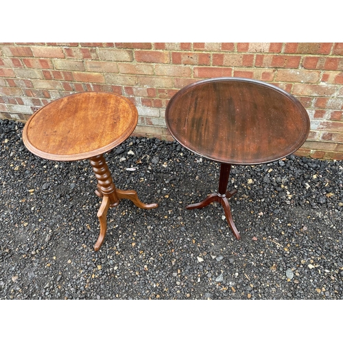 227 - Two circular mahogany occasional tables