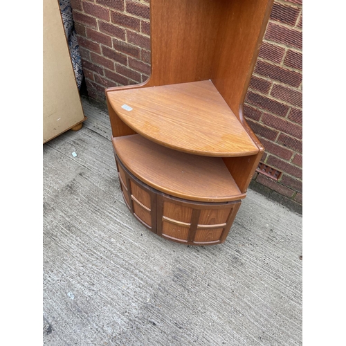 258 - A Nathan teak corner bookcase