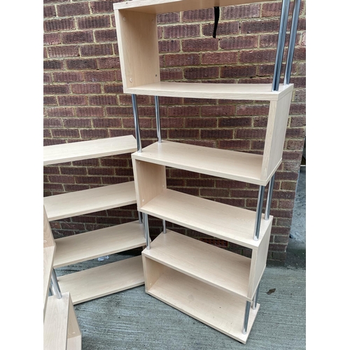 283 - Three modern Ikea shelving units