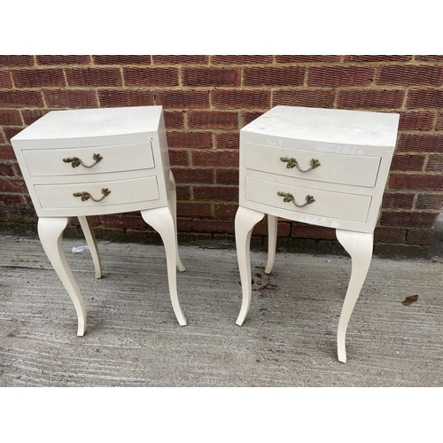 293 - A pair of French style two drawer bedsides