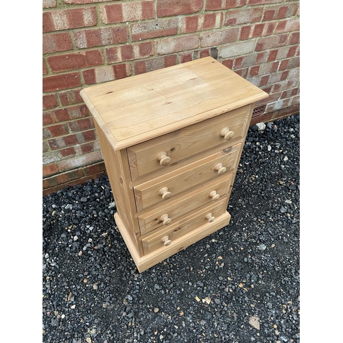 326 - A solid pine chest of four drawers