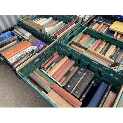 380 - 8 crates of old books of assorted topics (crates not included)