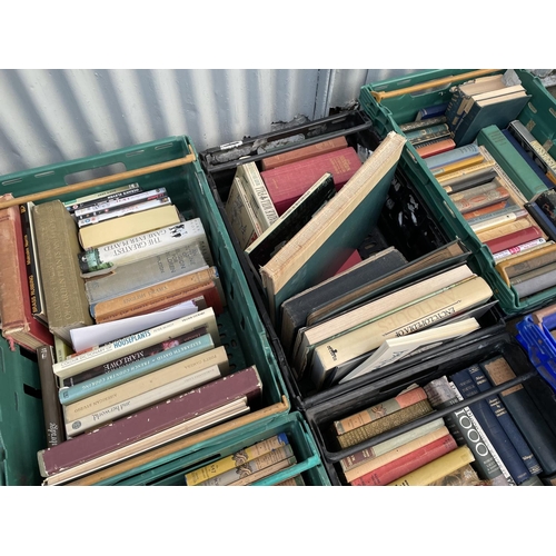 380 - 8 crates of old books of assorted topics (crates not included)