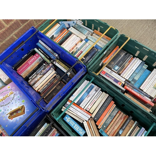 381 - 8 crates of modern books including penguin books (crates not included)