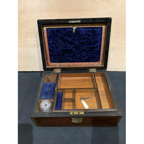 468 - Victorian writing box with key