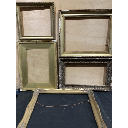 506 - 5 Old gilt frames