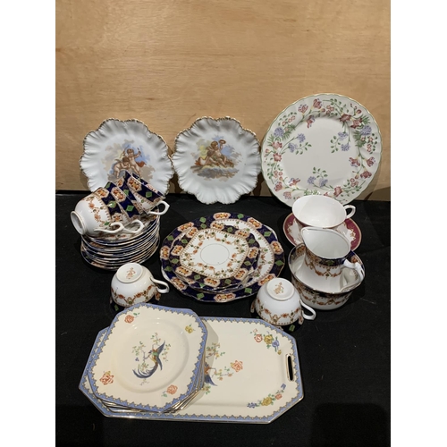 514 - Victorian teaware, plates, and Myott sandwich set