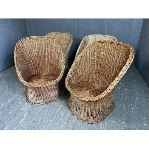 84 - Four wickerwork basket chairs