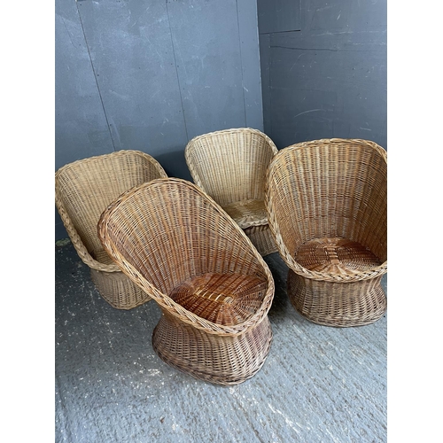 84 - Four wickerwork basket chairs