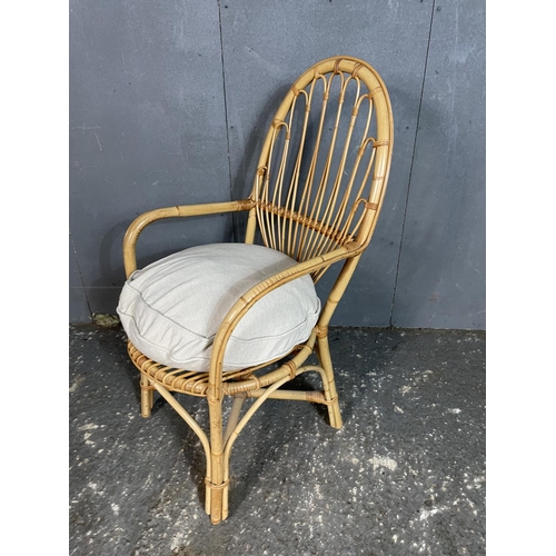 86 - A single bamboo bedroom chair
