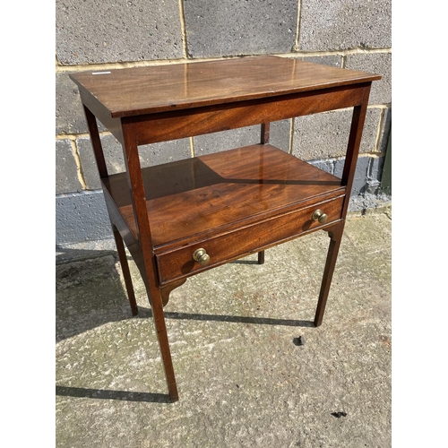 28 - A Victorian mahogany single drawer side table 56x40x78
