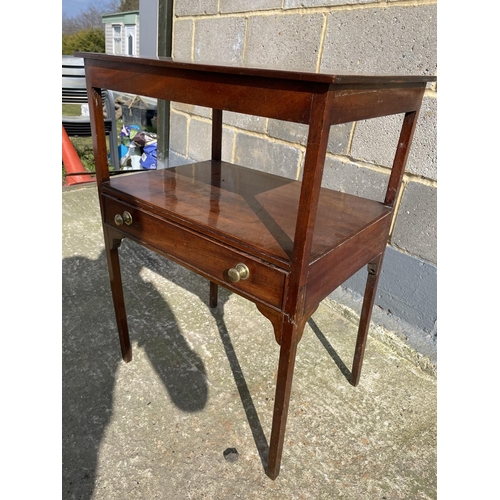 28 - A Victorian mahogany single drawer side table 56x40x78