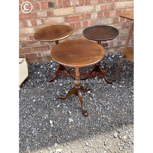 27 - An occasional table together with a valet and 5 wine tables