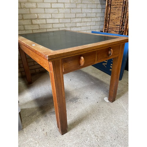 59 - A vintage four drawer office / school table