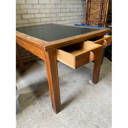 59 - A vintage four drawer office / school table