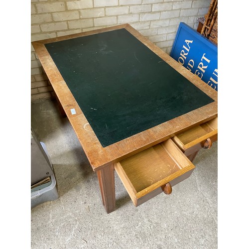 59 - A vintage four drawer office / school table